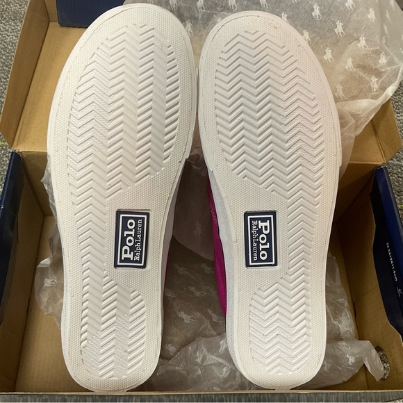 Polo Ralph Lauren Men’s Keaton Canvas Preppy Pink Casual Pony Sneaker - Picture 8 of 10